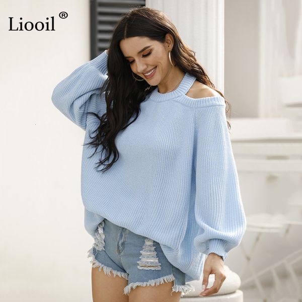 knits casual halter hollow out knit sweater women fall winter knitwear lantern sleeve solid female pullovers and jumpers, White
knits casual halter hollow out knit sweater women fall winter knitwear lantern sleeve solid female pullovers and jumpers, White