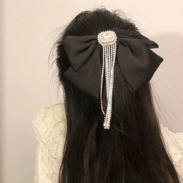 rhinestone tassel luxury jewelry hair clips for women girls retro large ribbon bow hairpins crystal long chain accessories
rhinestone tassel luxury jewelry hair clips for women girls retro large ribbon bow hairpins crystal long chain accessories