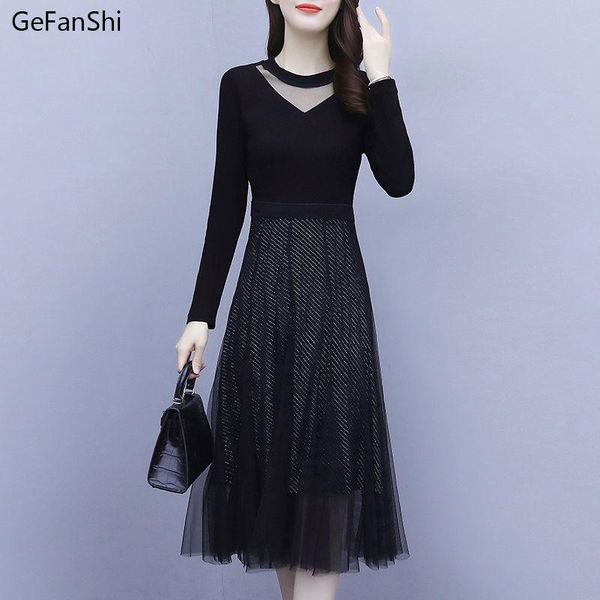 casual dresses 2021 spring autumn women long sleeve o-neck vintage dress fashion elegant slim office lady robe, Black;gray
casual dresses 2021 spring autumn women long sleeve o-neck vintage dress fashion elegant slim office lady robe, Black;gray
