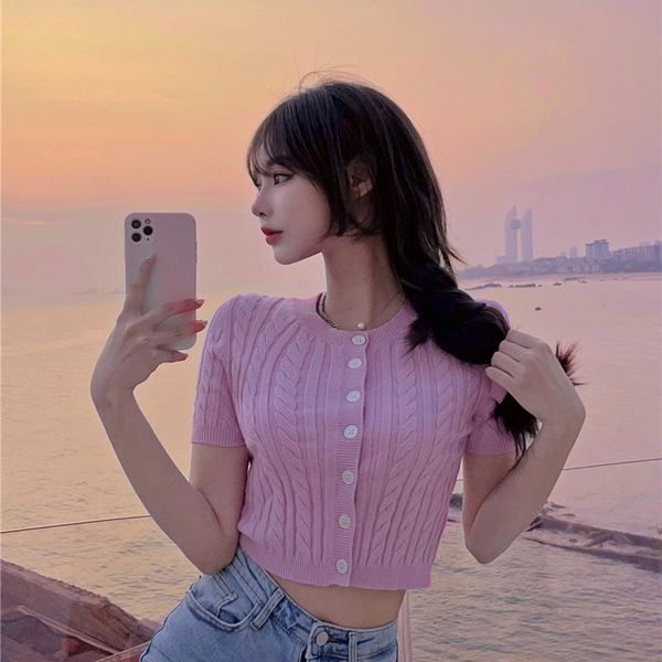 slim knitted cardigans o-neck crop summer women's clothing t shirts fashion brand female tees solid korean clothes t-shirt, White
slim knitted cardigans o-neck crop summer women's clothing t shirts fashion brand female tees solid korean clothes t-shirt, White