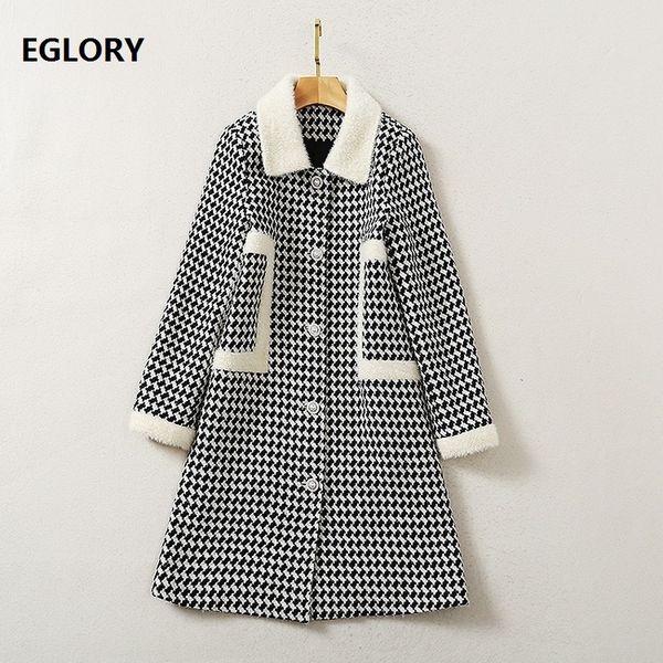 jackets new autumn winter wool overcoats women turn-down collar geometric prints rabbit hair deco vintage long coats, Black;brown
jackets new autumn winter wool overcoats women turn-down collar geometric prints rabbit hair deco vintage long coats, Black;brown