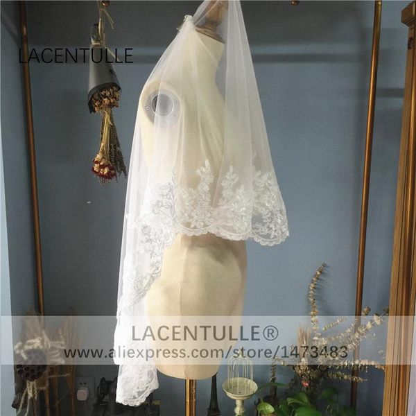bridal veils shoulder length short wedding veil with blushier plus comb, Black