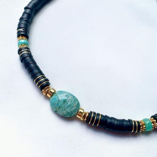 chokers handmade silicone piece natural stone necklace for female soft clay choker charm jewelry clavicle chain beach party gift 2021, Golden;silver
chokers handmade silicone piece natural stone necklace for female soft clay choker charm jewelry clavicle chain beach party gift 2021, Golden;silver