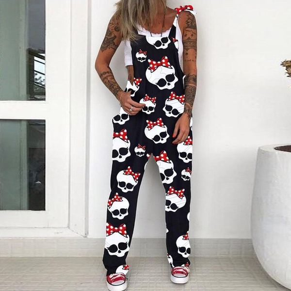 2021 fashion punk skull print jumpsuit summer casual pocket overalls bodysuit women sleeveless strappy loose romper playsuit 3xl, Black;white
2021 fashion punk skull print jumpsuit summer casual pocket overalls bodysuit women sleeveless strappy loose romper playsuit 3xl, Black;white