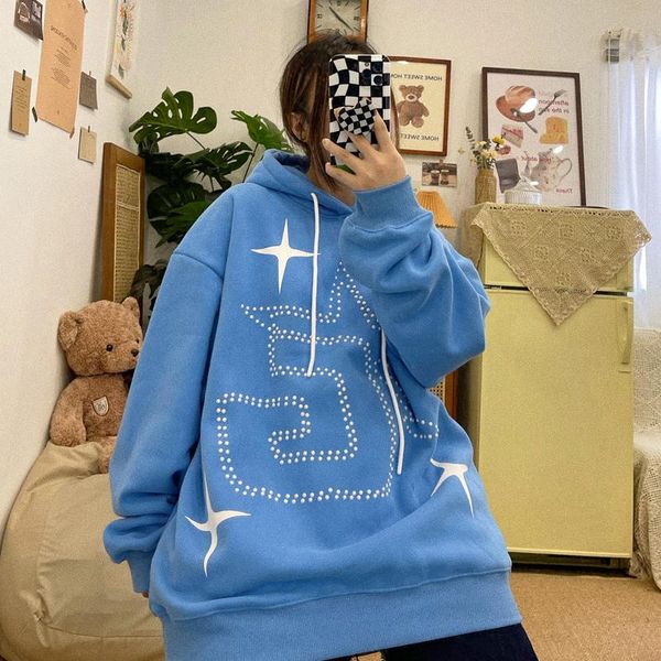 women's hoodies & sweatshirts hoodie star diamond fleece street oversize large bf loose women, Black
women's hoodies & sweatshirts hoodie star diamond fleece street oversize large bf loose women, Black