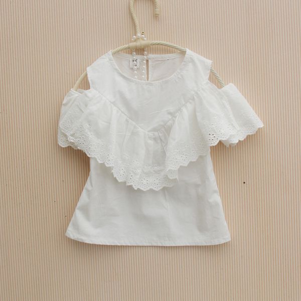 shirts summer children clothing off shoulder baby girl blouse cotton kids school shirts casual teenage ruffle short sleeve, White;black
shirts summer children clothing off shoulder baby girl blouse cotton kids school shirts casual teenage ruffle short sleeve, White;black