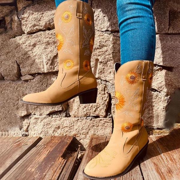 boots 2021 arrival autumn embroider trendy slip-on mid-calf western women med heels shoes woman, Black
boots 2021 arrival autumn embroider trendy slip-on mid-calf western women med heels shoes woman, Black