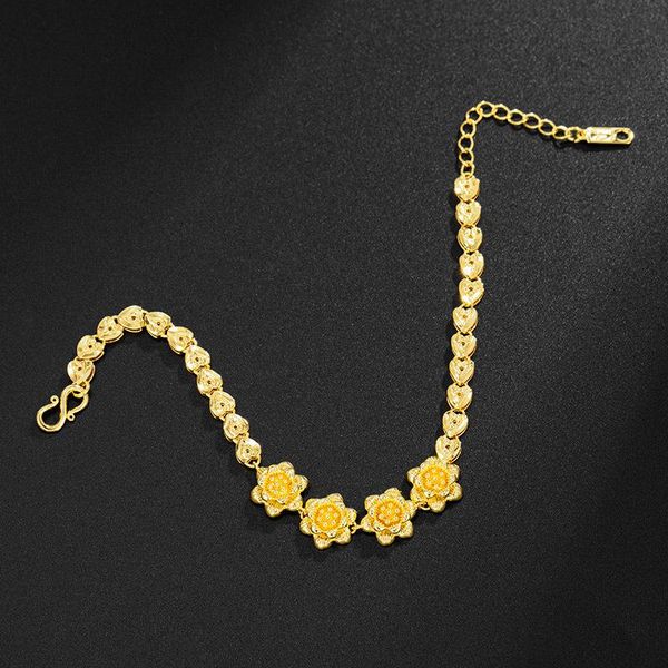 charm bracelets fashion simple jewelry yellow gold filled women flower retro chain bracelet, Golden;silver
charm bracelets fashion simple jewelry yellow gold filled women flower retro chain bracelet, Golden;silver