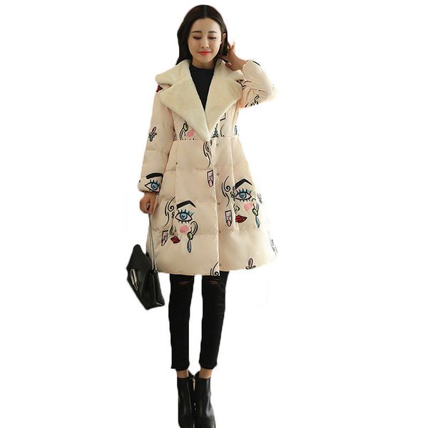 leather autumn korean women print long parkes style skin goal female cotton coat more size lq120 oc6o, Black
leather autumn korean women print long parkes style skin goal female cotton coat more size lq120 oc6o, Black