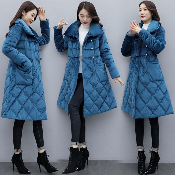 leather gold velvet quilled women's coats winter vintage long fine jacket elegant to line down cotton parka mujer f2211 4sas, Black
leather gold velvet quilled women's coats winter vintage long fine jacket elegant to line down cotton parka mujer f2211 4sas, Black