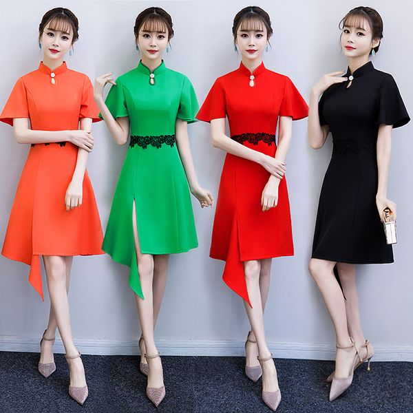 elegant women ruffle short sleeve satin cheongsam ladies vintage chinese traditional a-line rayon qipao oversize 4xl, Red
elegant women ruffle short sleeve satin cheongsam ladies vintage chinese traditional a-line rayon qipao oversize 4xl, Red