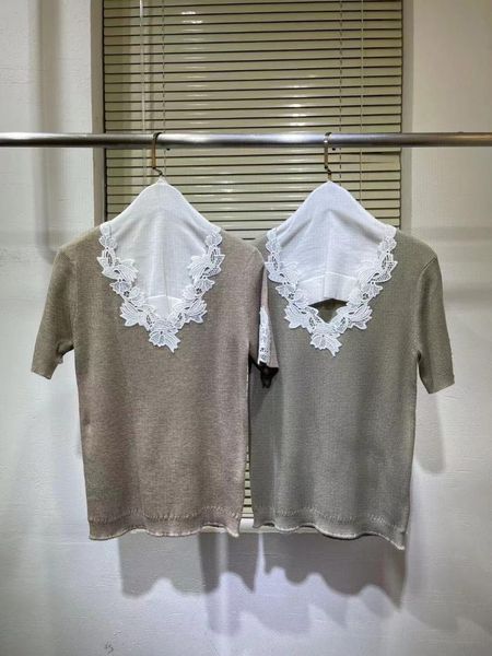 women's t-shirt women fashion wool t-shirts 2021 runway luxury water soluble lace european design party style clothing, White
women's t-shirt women fashion wool t-shirts 2021 runway luxury water soluble lace european design party style clothing, White