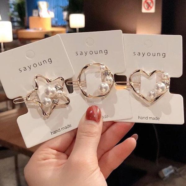 korean trendy metal barrettes round hair jewelry for women temperament imitation pearl lady hairpin clips accessories, Slivery;white
korean trendy metal barrettes round hair jewelry for women temperament imitation pearl lady hairpin clips accessories, Slivery;white