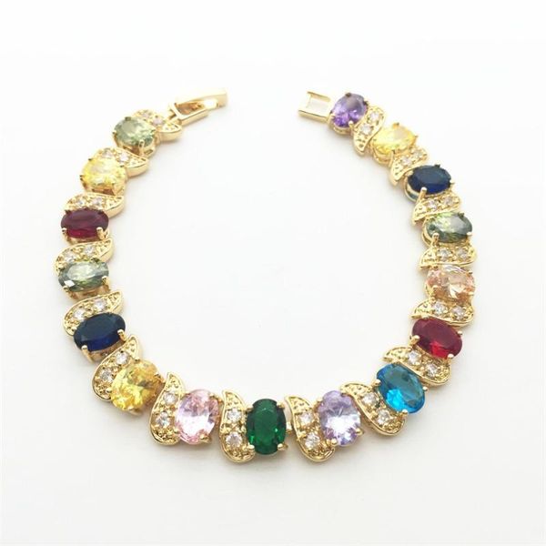 multicolor color crystal zircon gold bracelets for women health nickel & lead fashion jewelry link, chain, Black
multicolor color crystal zircon gold bracelets for women health nickel & lead fashion jewelry link, chain, Black