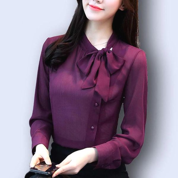 women's blouses & shirts spring fall office lady elegant woman full sleeve stand collar slim chiffon blouse , purple white buttons bow
women's blouses & shirts spring fall office lady elegant woman full sleeve stand collar slim chiffon blouse , purple white buttons bow