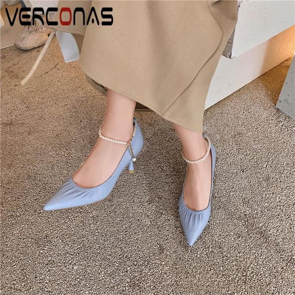 pearl ankle strap women pumps pleated genuine leather shallow elegant fashion high heels pointed toe shoes woman spring dress, Black
pearl ankle strap women pumps pleated genuine leather shallow elegant fashion high heels pointed toe shoes woman spring dress, Black