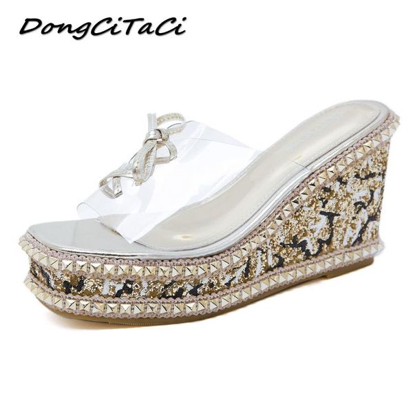 dress shoes dongcitaci women platforms wedge sandals clear woman rivets bling bowtie muffin bottom square toe summer beach, Black
dress shoes dongcitaci women platforms wedge sandals clear woman rivets bling bowtie muffin bottom square toe summer beach, Black