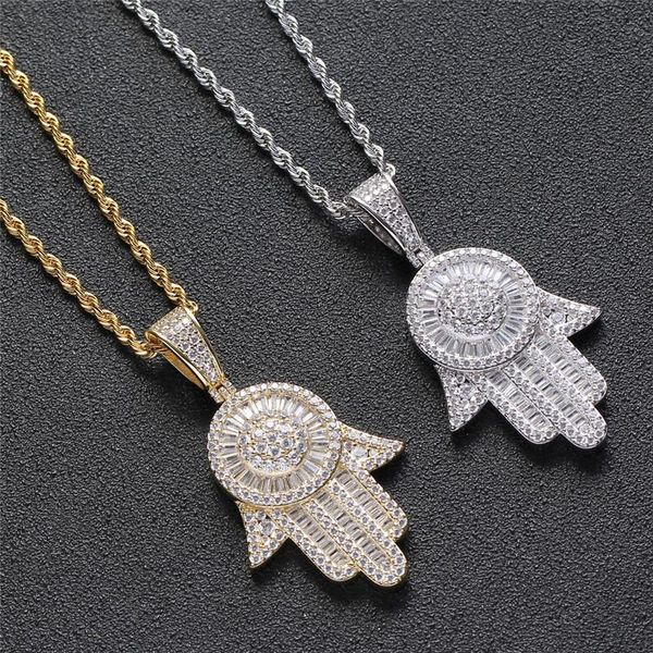 pendant necklaces iced out gilt hamsa hand pave full cz stone bling hip hop fatima jewelry for men women party gift, Silver
pendant necklaces iced out gilt hamsa hand pave full cz stone bling hip hop fatima jewelry for men women party gift, Silver