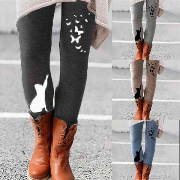 Fashion Women Casual Elastic Waistband Cats Butterflies Print Leggings Long Skinny Pants Slim Workout Polyester Leggings, Black
Fashion Women Casual Elastic Waistband Cats Butterflies Print Leggings Long Skinny Pants Slim Workout Polyester Leggings, Black