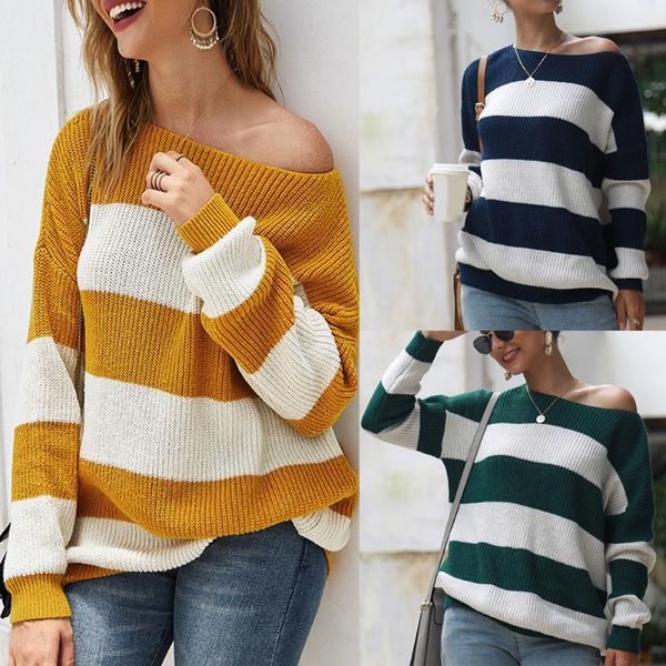 women's sweaters women knitting shirt blouse striped round neck long sleeve casual loose lxx9, White;black
women's sweaters women knitting shirt blouse striped round neck long sleeve casual loose lxx9, White;black