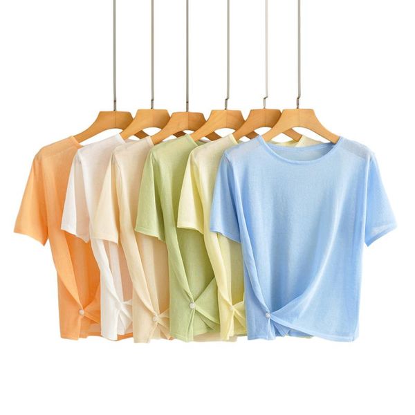 women's t-shirt jc·kilig pure color short sleeve t shirt women slim body high waist summer 2021 round neck y1015, White
women's t-shirt jc·kilig pure color short sleeve t shirt women slim body high waist summer 2021 round neck y1015, White