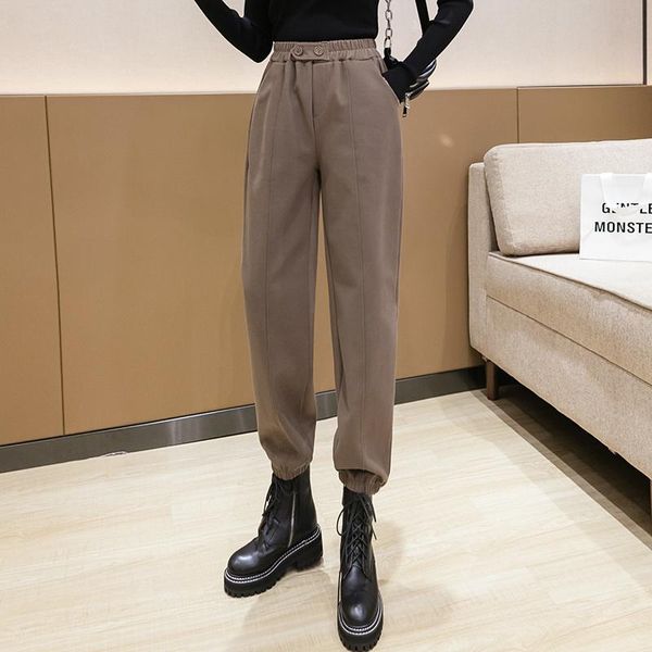 women's pants & capris overalls women 2021 winter woolen trousers thickened casual korean high-waist sports, Black;white
women's pants & capris overalls women 2021 winter woolen trousers thickened casual korean high-waist sports, Black;white