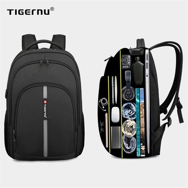 tigernu large capacity 15.6 inch anti theft lapbackpack bags waterproof men's travel male bag for teenager 211215
tigernu large capacity 15.6 inch anti theft lapbackpack bags waterproof men's travel male bag for teenager 211215