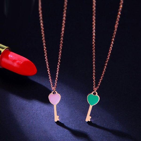 ins stylish elegant woman stainless steel rose gold enamel key shape necklace aesthetic fashion styles naszyjnik, Silver
ins stylish elegant woman stainless steel rose gold enamel key shape necklace aesthetic fashion styles naszyjnik, Silver