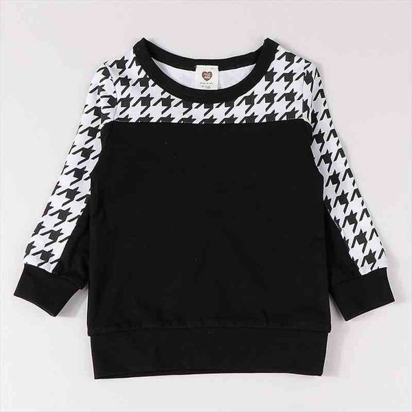 casual outfit for kids long sleeves autumn winter contrast houndstooth boy girls clothes and children t shirt, Blue
casual outfit for kids long sleeves autumn winter contrast houndstooth boy girls clothes and children t shirt, Blue