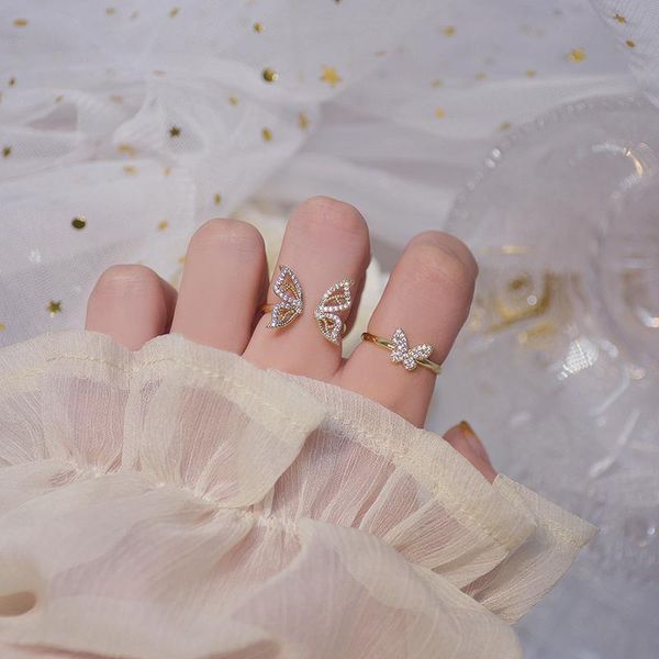 korean fashion 14k real gold korea exquisite micro-inlaid zircon butterfly wing open ring for women bridal wedding rings cluster, Golden;silver
korean fashion 14k real gold korea exquisite micro-inlaid zircon butterfly wing open ring for women bridal wedding rings cluster, Golden;silver