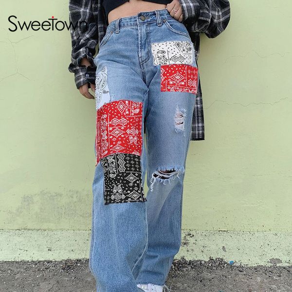 90s aesthetic vintage patches jeans woman high waist cargo pants women casual loose baggy distressed denim trousers, Black;white
90s aesthetic vintage patches jeans woman high waist cargo pants women casual loose baggy distressed denim trousers, Black;white