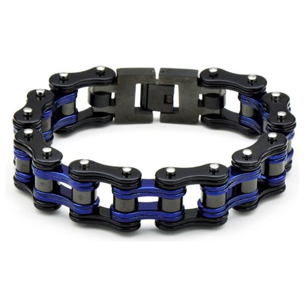 link, chain 16mm punk blue motorcycle men's bracelet mens black stainless steel biker men bicycle bike bracelets & bangles
link, chain 16mm punk blue motorcycle men's bracelet mens black stainless steel biker men bicycle bike bracelets & bangles