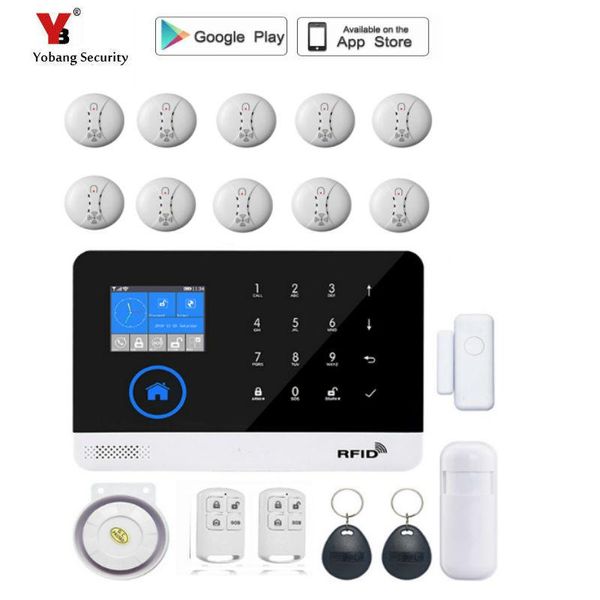 yobang security wireless wifi gsm alarm system tft display door sensor home systems wired siren kit sim sms
yobang security wireless wifi gsm alarm system tft display door sensor home systems wired siren kit sim sms