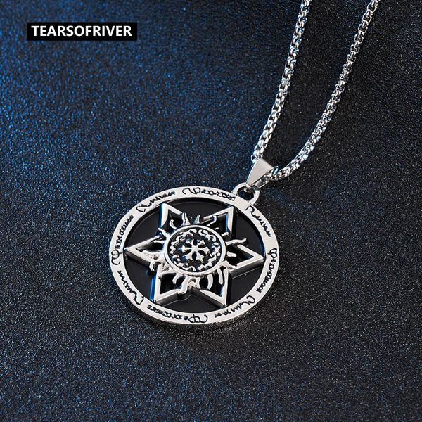 tearsofriver gothic hip-hop geometry shape tag pendant titanium steel necklace army style male chain men women jewelry necklaces, Silver
tearsofriver gothic hip-hop geometry shape tag pendant titanium steel necklace army style male chain men women jewelry necklaces, Silver
