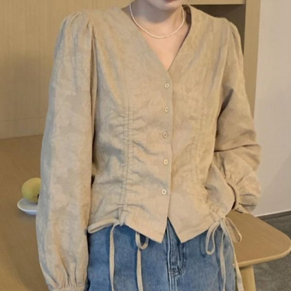 women's blouses & shirts spring autumn temperament chic short sense shirt 2021 french long sleeve rac, White
women's blouses & shirts spring autumn temperament chic short sense shirt 2021 french long sleeve rac, White