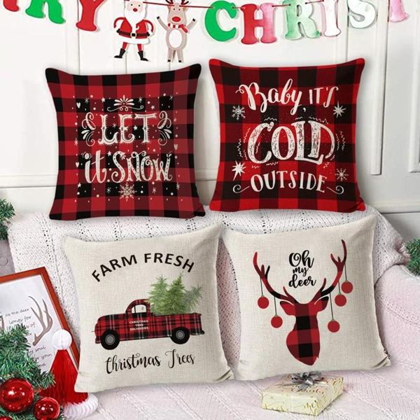 cushion/decorative pillow 4pcs/set christmas decorative cushion covers set dustproof cover line sofa 
cushion/decorative pillow 4pcs/set christmas decorative cushion covers set dustproof cover line sofa