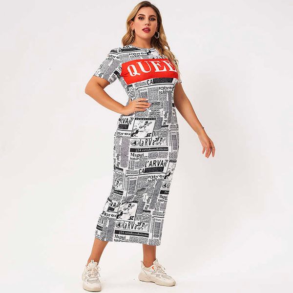casual dresses summer women 2021 white o-neck short sleeve slim maxi retro spaper letter printing sports and long es m2li, Black;gray
casual dresses summer women 2021 white o-neck short sleeve slim maxi retro spaper letter printing sports and long es m2li, Black;gray