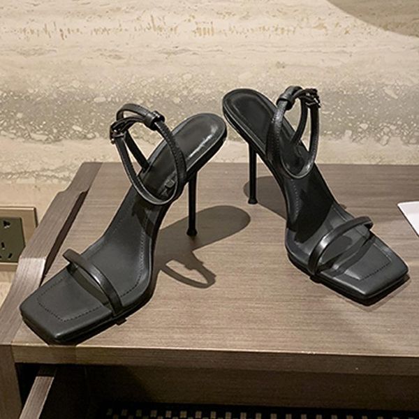 sandals summer 2021 women's square toe high heels female narrow band solid pumps ladies buckle strap dress party shoes, Black
sandals summer 2021 women's square toe high heels female narrow band solid pumps ladies buckle strap dress party shoes, Black