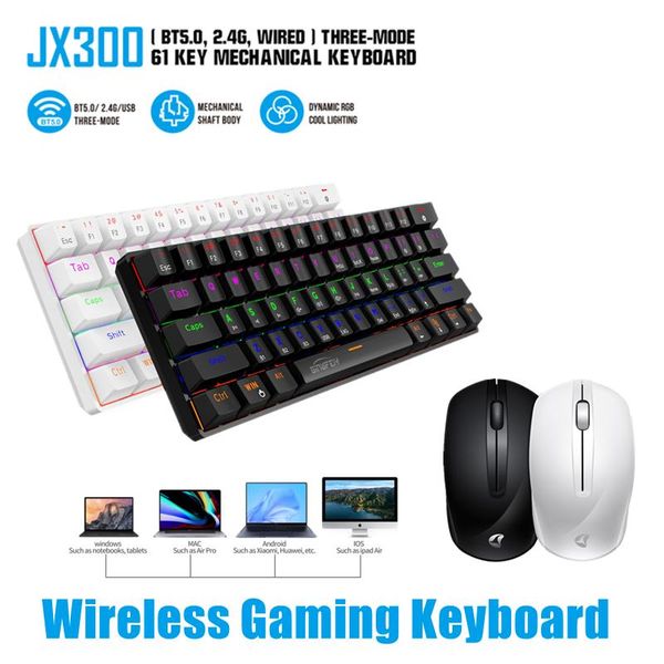 keyboards jx300 61 keys 2.4g wireless gaming mechanical keyboard with mouse led backlit axis blue black switch for pc laptop
keyboards jx300 61 keys 2.4g wireless gaming mechanical keyboard with mouse led backlit axis blue black switch for pc laptop