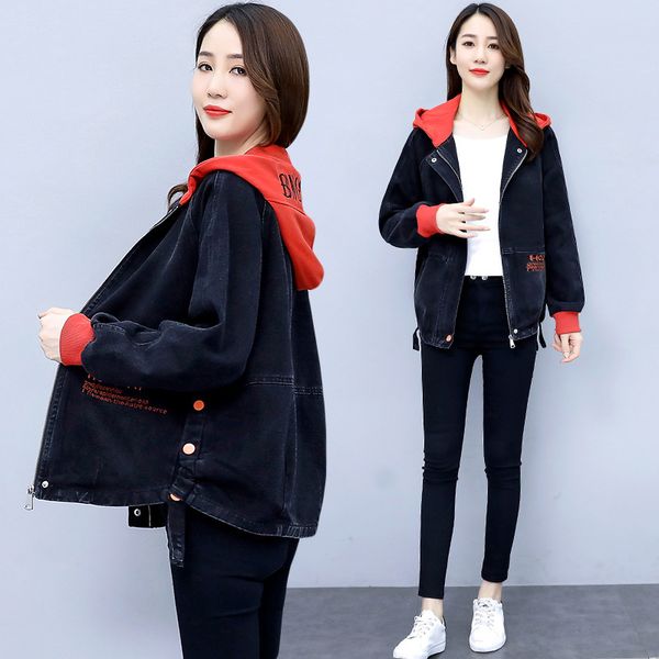 2021 new women's zipper denim loose, korean style, multi-function, leisure straight jacket, spring and autumn 0n20, Black;brown
2021 new women's zipper denim loose, korean style, multi-function, leisure straight jacket, spring and autumn 0n20, Black;brown