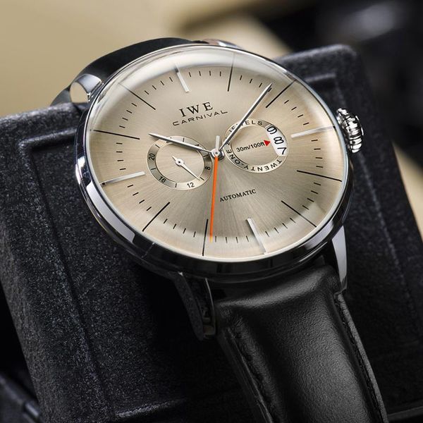 wristwatches mens watches carnival waterproof ultra thin date clock male casual automatic mechanical sports wrist watch, Slivery;brown
wristwatches mens watches carnival waterproof ultra thin date clock male casual automatic mechanical sports wrist watch, Slivery;brown