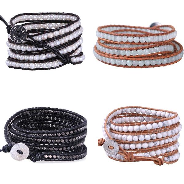tennis kelitch vintage bracelets 5 wrap handmade leather strand crystal stone beaded cuff bangles jewelry for women, Golden;silver
tennis kelitch vintage bracelets 5 wrap handmade leather strand crystal stone beaded cuff bangles jewelry for women, Golden;silver
