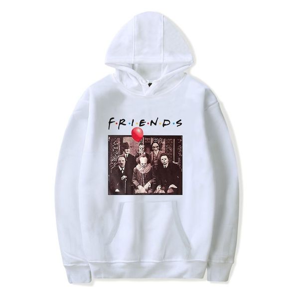 trend printed hooded sweater, Black