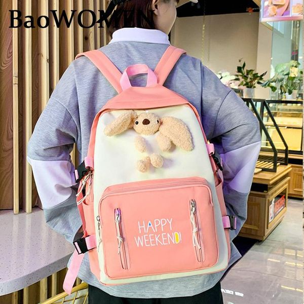 backpack baowomen waterproof nylon women large capacity college school girls shoulder bags black blue green for travel mochila
backpack baowomen waterproof nylon women large capacity college school girls shoulder bags black blue green for travel mochila