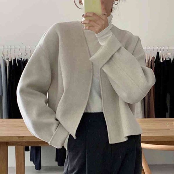 women's jackets onalippa women coats autumn winter retro elegant temperament v-neck loose wild puff sleeve double-sided woolen short co, Black;brown
women's jackets onalippa women coats autumn winter retro elegant temperament v-neck loose wild puff sleeve double-sided woolen short co, Black;brown