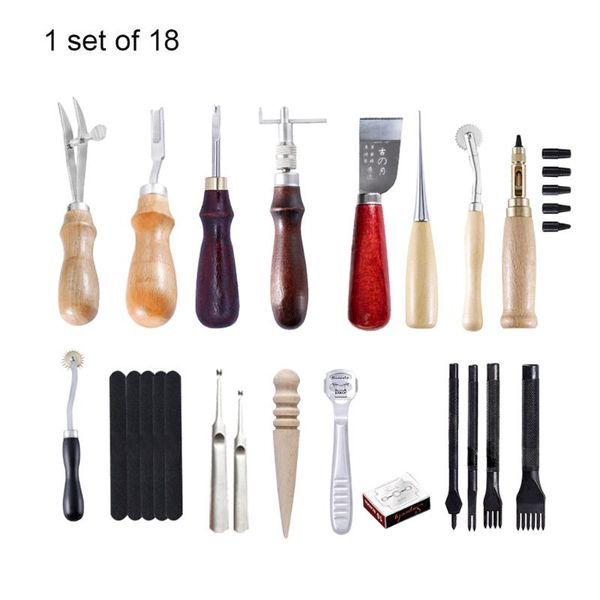 professional hand tool sets 18pcs/set leatherworking set diy metal leather sewing kit portable crafting
professional hand tool sets 18pcs/set leatherworking set diy metal leather sewing kit portable crafting