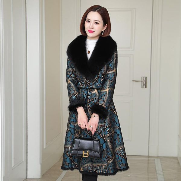 fur one imitation f-o-x grass haining fur female long winter big hair collar mother's coat, Black
fur one imitation f-o-x grass haining fur female long winter big hair collar mother's coat, Black