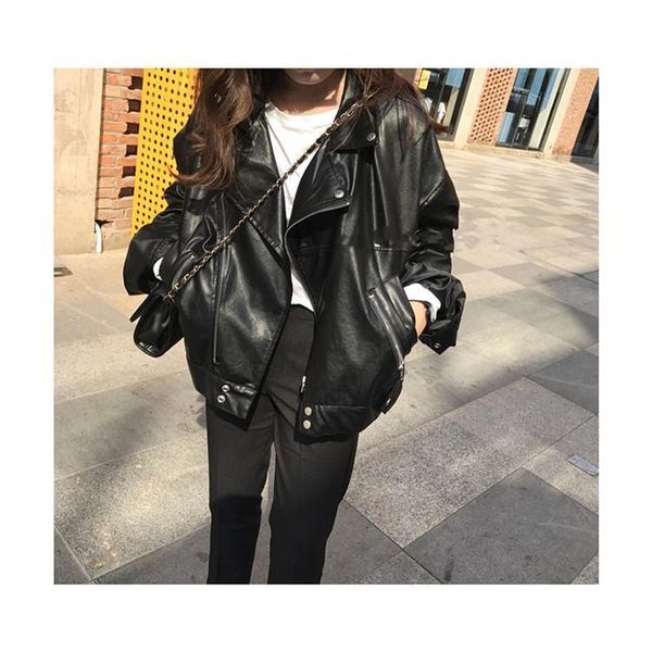women's leather & faux jacket women short spring autumn students korean casual loose all-match female motorcycle coats black fashi
women's leather & faux jacket women short spring autumn students korean casual loose all-match female motorcycle coats black fashi