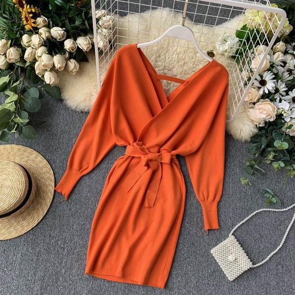 casual dresses sweater for women 2021 deep v neck mini bodycon dress batwing long sleeve knitted winter with belt, Black;gray
casual dresses sweater for women 2021 deep v neck mini bodycon dress batwing long sleeve knitted winter with belt, Black;gray