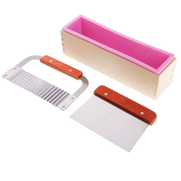 craft tools silicone soap mold 900ml with wood box stainless steel loaf cutter slicer cutting home kitchen set
craft tools silicone soap mold 900ml with wood box stainless steel loaf cutter slicer cutting home kitchen set